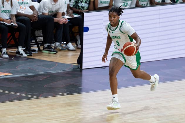 Jordan Obi, Nigeria, No. 5 dribbling, GER, Nigeria vs. Hungary, Basketball, 2026 FIBA Women’s World Cup, Group Stage, Matchday 2, September 5, 2026, GER, Nigeria vs. Hungary, Basketball, 2026 FIBA Women’s World Cup, Group Stage, Matchday 2, September 5, 2026, Berlin Copyright: xEibner-Pressefoto MaxxVincenx EP_MVN