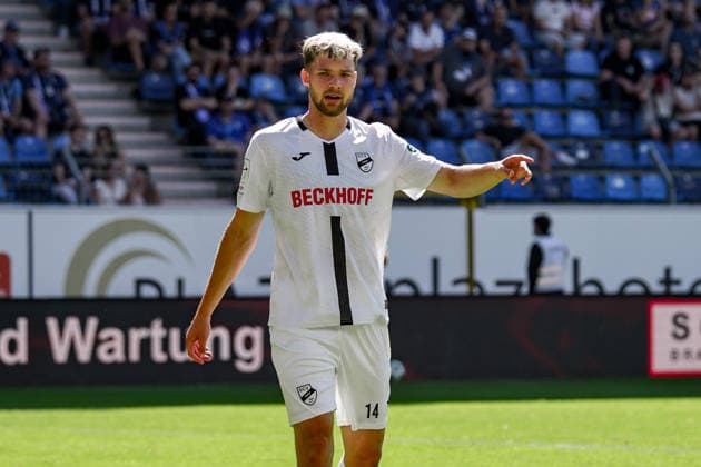 Germany Soccer Season 2026–2027, 3rd Division, Matchday 4, SV Waldhof Mannheim 07 vs. SC Verl, Carl Benz Stadium, Mannheim, Paul Lehmann, SC Verl, 14 Gestures, Body Language, Emotion, Facial Expressions, Mannheim, Carl Benz Stadium, Germany Copyright: xBennetxLongx