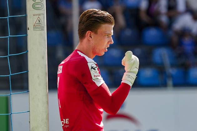Germany Soccer Season 2026–2027, 3rd Division, Matchday 4, SV Waldhof Mannheim 07 vs. SC Verl, Carl Benz Stadium, Mannheim, Timo Schlieck, SC Verl, 1 gesture, body language, emotion, facial expressions, facial expression, emotion, Mannheim, Carl Benz Stadium, Germany Copyright: xBennetxLongx