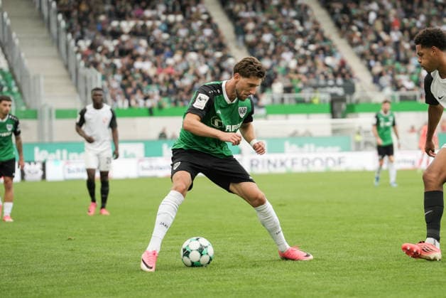 Germany 3rd Division 2026–2027, Matchday 4: SC Preußen Münster vs. TSV Havelse, Saturday, September 5, 2026, LVM Preußenstadion, Münster, North Rhine-Westphalia, Germany; Charalambos Makridis, SC Preußen Münster, 14 Copyright: xMerlexKölkingx