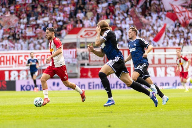 September 5, 2026, Soccer, GER, Season, 3rd Division, 2026–2027 Season, Matchday 4, SSV Jahn Regensburg vs. MSV Duisburg, Oscar Schönfelder, SSV Jahn Regensburg defeats Duisburg 3 DFL REGULATIONS PROHIBIT ANY USE OF PHOTOGRAPHS AS IMAGE SEQUENCES AND OR QUASI-VIDEO