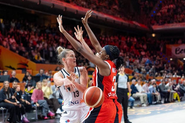 Leonie Fiebich (Germany), 13 assists; Stephanie Mawuli (Japan), 03; GER, Germany vs. Japan, Basketball, 2026 FIBA Women’s World Cup, Group Stage, Matchday 2, September 5, 2026, GER, Germany vs. Japan, Basketball, 2026 FIBA Women’s World Cup, Group Stage, Matchday 2, September 5, 2026, Berlin Copyright: xEibner-Pressefoto MaxxVincenx EP_MVN
