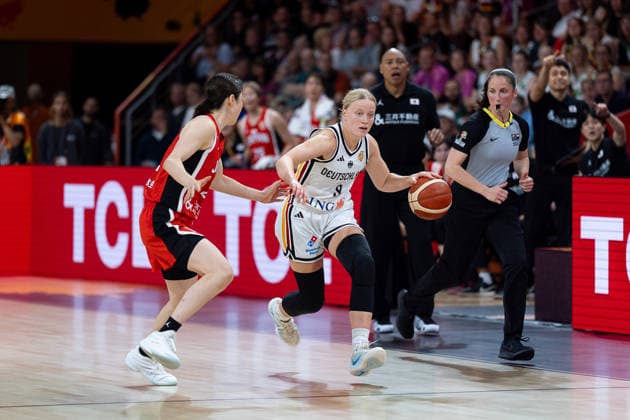 Emma Eichmeyer, Germany, No. 9 dribbling, GER, Germany vs. Japan, Basketball, 2026 FIBA Women’s World Cup, Group Stage, Matchday 2, September 5, 2026, GER, Germany vs. Japan, Basketball, 2026 FIBA Women’s World Cup, Group Stage, Matchday 2, September 5, 2026, Berlin Copyright: xEibner-Pressefoto MaxxVincenx EP_MVN