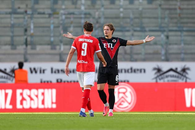 Rot Weiss Essen vs. FC Viktoria Cologne, Soccer, 3rd Division, Matchday 4, 2026–2027 Season, September 5, 2026, Tobias Eisenhuth, Viktoria Cologne Discussion: Rot-Weiss Essen vs. FC Viktoria Cologne, Soccer, 3rd Division, Matchday 4, 2026–2027 Season, September 5, 2026, Essen Copyright: xEibner-Pressefoto JavadxMohammadx EP_JMR