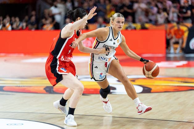 Alexandra Wilke (Germany), No. 3, dribbling against Otoha Goto (Japan), No. 6, GER, Germany vs. Japan, Basketball, 2026 FIBA Women’s World Cup, Group Stage, Matchday 2, September 5, 2026, GER, Germany vs. Japan, Basketball, 2026 FIBA Women’s World Cup, Group Stage, Match Day 2, September 5, 2026, Berlin Copyright: xEibner-Pressefoto MaxxVincenx EP_MVN