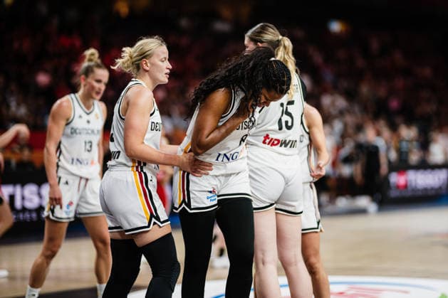 2026 FIBA Women’s Basketball World Cup: Germany vs. Japan, September 5, 2026—Nyara Sabally of Germany, No. 8, was hit in the head during the game. Basketball, FIBA Women’s Basketball World Cup 2026, Group Stage, Group A, Matchday 2: Germany vs. Japan on September 5, 2026, at the Max Schmeling Halle in Berlin Copyright: xBEAUTIFULxSPORTS Tonhäuserx