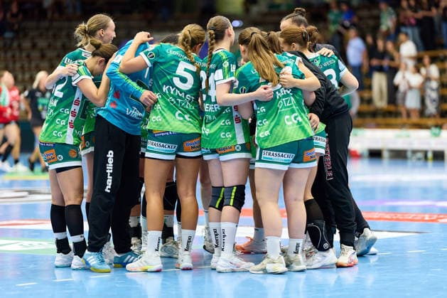 The Frisch Auf Goeppingen team after their narrow 29–28 victory: FRISCH AUF Goeppingen vs. BSV Sachsen Zwickau, Handball, ALSCO Women’s Handball Bundesliga, Matchday 2, 2026–2027 season, September 5, 2026, FRISCH AUF Goeppingen vs. BSV Sachsen Zwickau, Handball, ALSCO Women’s Handball Bundesliga, Matchday 2, 2026–2027 season, September 5, 2026, Goeppingen Copyright: xEibner-Pressefoto GeraldxOelze-dexStoppanyx EP_ODS