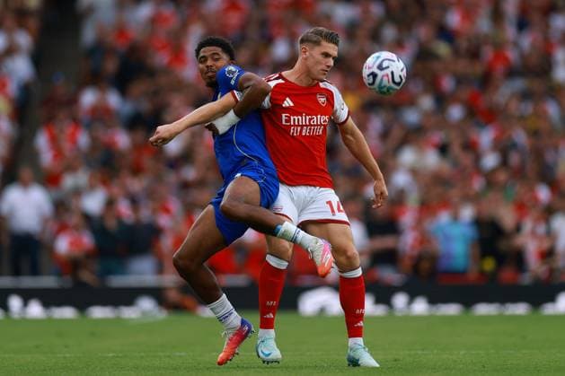 Viktor Gyokeres of Arsenal and Wesley Fofana of Chelsea - Arsenal v Chelsea, Premier League, Emirates Stadium, London, UK - 6th September 2026. Editorial Use Only - DataCo restrictions apply. No free usage or syndication, standard fees apply. Arsenal v Chelsea, Premier League, Football, Football, Emirates Stadium, London, UK - 06 Sep 2026Manchester Old Trafford United Kingdom EDITORIAL USE ONLY No use with unauthorised audio, video, data, fixture lists, club league logos or live services. Online in-match use limited to 120 images, no video emulation. No use in betting, games or single club league player publications. Copyright: xMDI Shutterstockx 17137150c