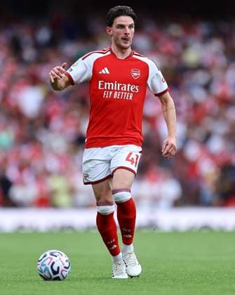 Declan Rice of Arsenal Arsenal v Chelsea, Premier League, Football, Football, Emirates Stadium, London, UK - 06 Sep 2026London Emirates Stadium United Kingdom EDITORIAL USE ONLY No use with unauthorised audio, video, data, fixture lists, club league logos or live services. Online in-match use limited to 120 images, no video emulation. No use in betting, games or single club league player publications. Copyright: xMichaelxZemanek Shutterstockx 17135040dc