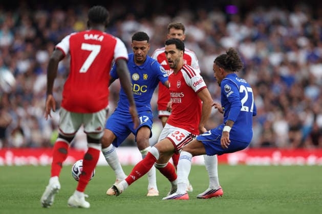 Arsenal gegen Chelsea, 6. September 2026, London, Premier League, Fußball, Arsenal gegen Chelsea, Mikel Merino von Arsenal, Foto: Charlotte Wilson, Offside, London, Großbritannien Copyright: xCharlottexWilsonx xOffsidexOffside
