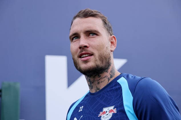 RB Leipzig Training: Champions League Matchday 1, Leipzig, September 9, 2026, Red Bull Academy, Soccer, Champions League, Matchday 1, RB Leipzig, Final training session before the away game in Como, Pictured: David Raum, For editorial use only, Picture Point