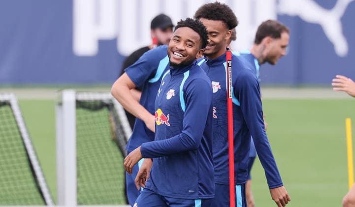 RB Leipzig Training: Champions League Matchday 1, Leipzig, September 9, 2026, Red Bull Academy, Soccer, Champions League, Matchday 1, RB Leipzig, Final training session before the away game in Como, Pictured: Christopher Nkunku, For editorial use only, Picture Point