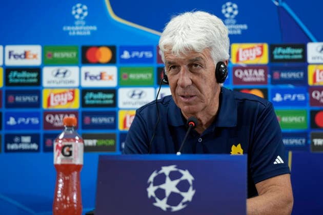 September 9, 2026, Kadikoy, Istanbul, Turkey: AS Roma coach Gian Piero Gasperini holds a press conference, PK, Pressekonferenz before a training session at Sukru Saracoglu Stadium in Istanbul, Turkey, on September 9, 2026, on the eve of the UEFA Champions League first round, football match against Fenerbahce. Kadikoy Turkey - ZUMAu194 20260909_zip_u194_012 Copyright: xTolgaxUluturkx