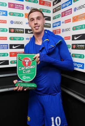 Cole Palmer of Chelsea, holding his Carabao Cup Man of the match trophy Chelsea v Leeds United, EFL Carabao Cup, Third Round, Football, Stamford Bridge, London, UK - 09 Sep 2026London Stamford Bridge United Kingdom EDITORIAL USE ONLY No use with unauthorised audio, video, data, fixture lists, club league logos or live services. Online in-match use limited to 120 images, no video emulation. No use in betting, games or single club league player publications. Copyright: xJedxLeicester Shutterstockx 17140216ak