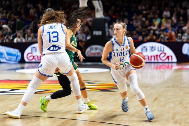 Mariella Santucci, Italy, age 18, dribbling, GER, Italy vs. Australia, basketball, 2026 FIBA Women’s World Cup, quarterfinal qualifier, September 9, 2026, GER, Italy vs. Australia, basketball, 2026 FIBA Women’s World Cup, quarterfinal qualifier, September 9, 2026, Berlin Copyright: xEibner-Pressefoto MaxxVincenx EP_MVN