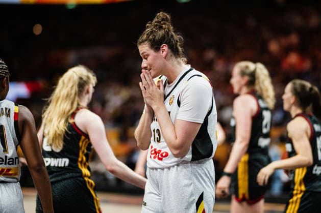 FIBA Women’s Basketball World Cup 2026: Belgium vs. Germany, September 10, 2026; Kyara Linskens (Belgium), No. 13, Disappointment, Basketball, FIBA Women’s Basketball World Cup 2026, Final Phase, Quarterfinals: Belgium vs. Germany on September 10, 2026, at the Uber Arena, Berlin Copyright: xBEAUTIFULxSPORTS Tonhäuserx