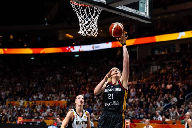 Marie Guelich of Germany, 21, making a layup, GER, Belgium vs. Germany, Basketball, 2026 FIBA Women’s World Cup, Quarterfinals, September 10, 2026, GER, Belgium vs. Germany, Basketball, 2026 FIBA Women’s World Cup, Quarterfinals, September 10, 2026, Berlin Copyright: xEibner-Pressefoto MaxxVincenx EP_MVN