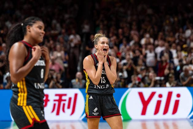Nyara Sabally (Germany, age 8) and Leonie Fiebich (Germany, age 13) celebrate after the game ends, GER, Belgium vs. Germany, Basketball, FIBA Women’s World Cup 2026, Quarterfinals, September 10, 2026, GER, Belgium vs. Germany, Basketball, 2026 FIBA Women’s World Cup, Quarterfinals, September 10, 2026, Berlin Copyright: xEibner-Pressefoto MaxxVincenx EP_MVN