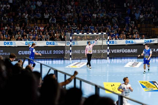 September 10, 2026, GER, Handball, Men, Season 26-27, Opel 1st Division, Matchday 4, ThSV Eisenach vs. BBM Bietigheim, Matija Spikic (ThSV Eisenach), 1 99817 Eisenach, Werner Assmann, Halle am Sportpark, Thuringia, Germany