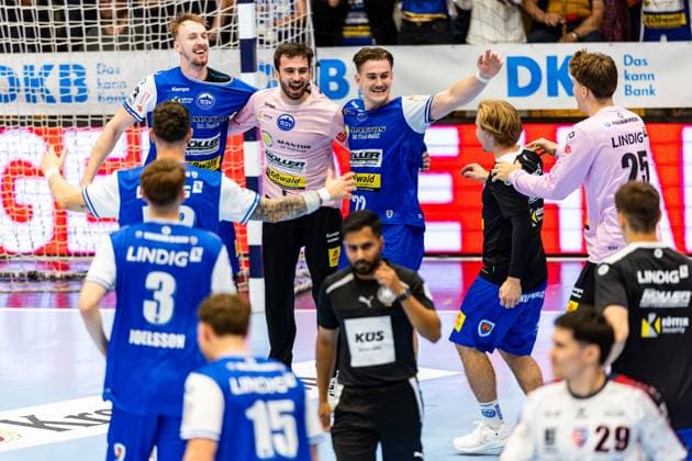 September 10, 2026, GER, Handball, Men, 2026–2027 Season, Opel 1st Division, Matchday 4, ThSV Eisenach vs. BBM Bietigheim: Dominik Solak (ThSV Eisenach, 30), Matija Spikic (ThSV Eisenach, 1), Felix Aellen (ThSV Eisenach, 22) – 99817 Eisenach, Werner Assmann Hall, Am Sportpark, Thuringia, Germany