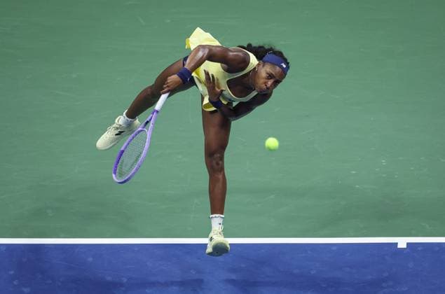 Coco Gauff of USA in action 2026 US Open, Day Twelve, USTA Billie Jean King National Tennis Center, New York, USA - 10 Sep 2026New York USTA Billie Jean King National T New York (NY) United States of America EDITORIAL USE ONLY No use with unauthorised audio, video, data, fixture lists, club league logos or live services. Online in-match use limited to 120 images, no video emulation. No use in betting, games or single club league player publications. Copyright: xEllaxLing Shutterstockx 17140161bn