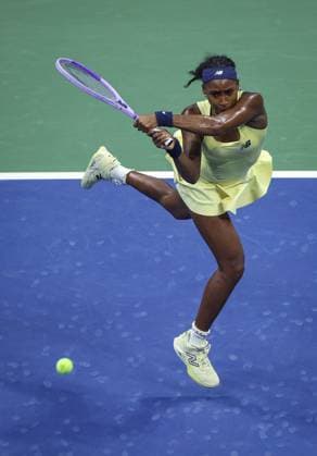 Coco Gauff of USA in action 2026 US Open, Day Twelve, USTA Billie Jean King National Tennis Center, New York, USA - 10 Sep 2026New York USTA Billie Jean King National T New York (NY) United States of America EDITORIAL USE ONLY No use with unauthorised audio, video, data, fixture lists, club league logos or live services. Online in-match use limited to 120 images, no video emulation. No use in betting, games or single club league player publications. Copyright: xEllaxLing Shutterstockx 17140161bp