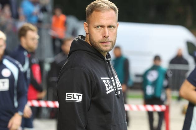 Viktoria Cologne vs. FC Hansa Rostock, Cologne, September 11, 2026, Soccer, 3rd Division, Viktoria Cologne vs. FC Hansa Rostock, Coach Daniel Brinkmann, FC Hansa Rostock, Cologne, Sportpark Höhenberg, North Rhine-Westphalia, Germany