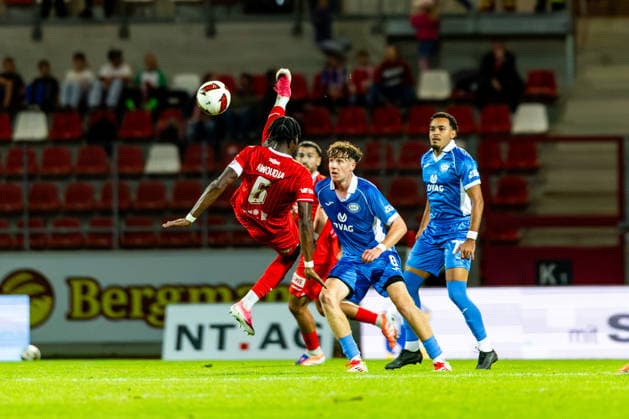 September 11, 2026, GER, Soccer, Men, 2026–2027 Season, Northeast Regional League, Matchday 8, FC Rot Weiss Erfurt vs. RSV Eintracht 1949 (Regionaler Sportverein Eintracht 1949 e.V., Stahnsdorf, Brandenburg) Maxime Aglago Awoudja FC Rot Weiss Erfurt 99096 Erfurt Steigerwaldstadion, grass field, Thuringia, Germany