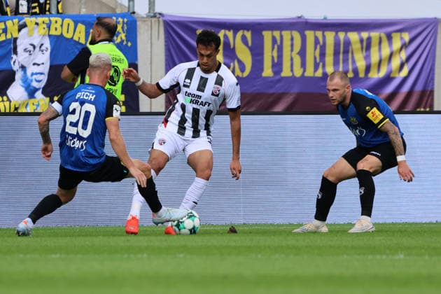 September 12, 2026, Soccer, Men s, 3rd Division, 2026–2027 Season, 1 FC Saarbrücken vs. FC Ingolstadt 04, Florian Pick (1 FC Saarbrücken), Philip Fahrner (1 FC Saarbrücken), Nishan Velupillay (FC Ingolstadt 04), Saarbrücken, Ludwigsparkstadion, Saarland, Germany, DEU Copyright: xSebastianxBachx