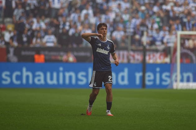 September 12, 2026, GER, Soccer, Men s, 3rd Division, 2026–2027 Season, Fortuna Düsseldorf vs. MSV Duisburg, Simon Symalla, MSV gestures, body language Copyright: xSvenxHanischx