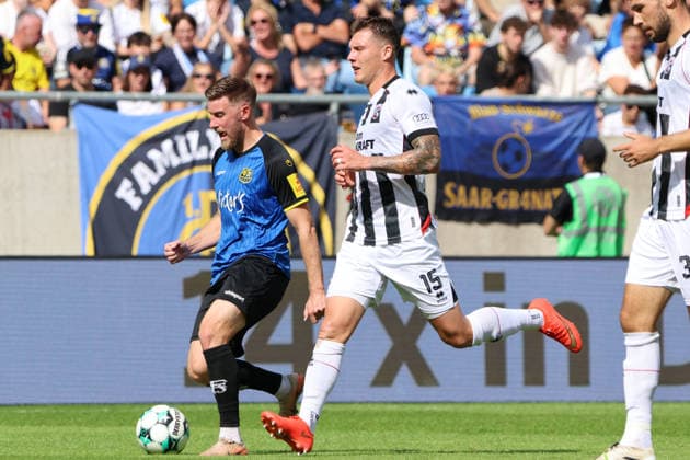September 12, 2026, Soccer, Men s, 3rd Division, 2026–2027 Season, 1 FC Saarbrücken vs. FC Ingolstadt 04, Christian Kühlwetter (1 FC Saarbrücken), Jonas Scholz (FC Ingolstadt 04), Saarbrücken, Ludwigsparkstadion, Saarland, Germany (DEU) Copyright: xSebastianxBachx