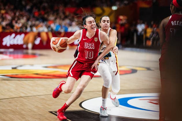 FIBA Women’s Basketball World Cup 2026: Spain vs. USA, September 12, 2026—Breanna Stewart (USA), 10; Paula Ginzo (Spain), 20—Basketball, FIBA Women’s Basketball World Cup 2026, Final Phase, Semifinal: Spain vs. USA on September 12, 2026, at the Uber Arena, Berlin Copyright: xBEAUTIFULxSPORTS Tonhäuserx