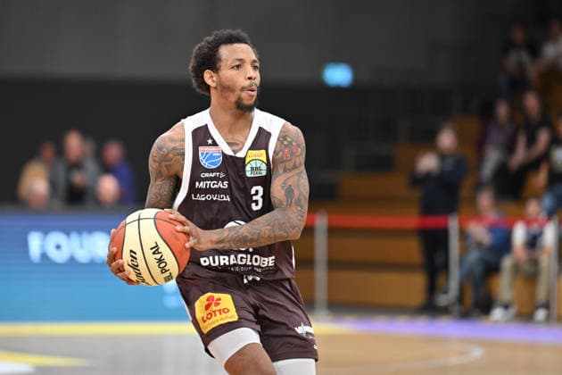 BG Göttingen vs. SYNTAINICS MBC, September 12, 2026, Göttingen Basketball BBL Cup, BG Göttingen vs. SYNTAINICS MBC, Round 1, Sparkassen Arena, DeLonnie Hunt, SYNTAINICS MBC, Göttingen, Lower Saxony, Germany