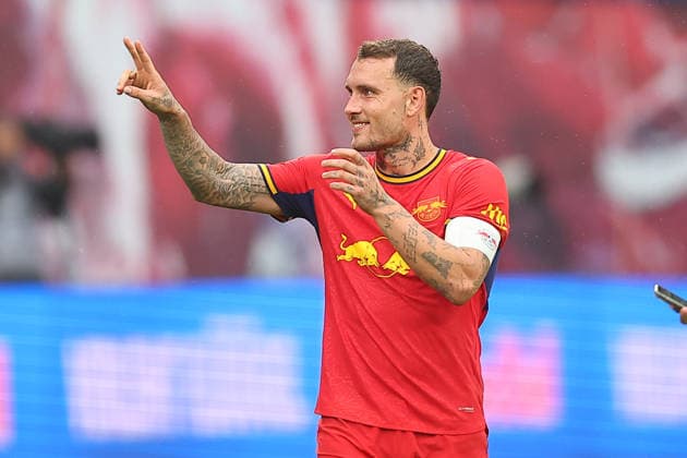RB Leipzig vs. Hamburger SV, Bundesliga, Leipzig, September 13, 2026, Red Bull Arena, Soccer, Men s, 2026–2027 Season, Bundesliga 1, Matchday 3, RB Leipzig vs. Hamburger SV, Pictured: David Raum 22, RB Leipzig,