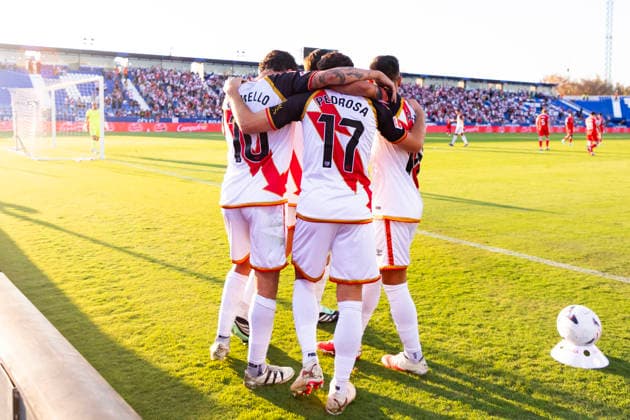 Rayo Vallecano vs. Espanyol, La Liga EA Sports 2026, September 15, 2026, Estadio Butarque, Leganés, Madrid, Spain Adria Pedrosa of Rayo Vallecano celebrates his goal during the La Liga EA Sports match between Rayo Vallecano and Espanyol at Estadio Butarque on September 15, 2026, in Leganés, Madrid, Spain Leganés Estadio Butarque Madrid Spain Copyright: xAlejandroxMatiasxAcostax