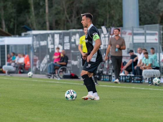Niko Kijewski, SC Verl, 19 on the ball, GER, Soccer, SG Sonnenhof Grossaspach vs. SC Verl, 3rd League, Matchday 6, Aspach, 2026–2027 season, September 15, 2026 GER, Soccer, SG Sonnenhof Grossaspach vs. SC Verl, 3rd League, Matchday 6, 2026–2027 season, September 15, 2026 Aspach Copyright: xCarstenxSchweringx EP_CSG