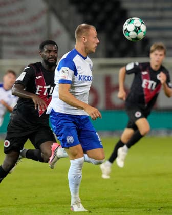 September 15, 2026, Hänsch Arena, Meppen, GER, 3rd Division, Matchday 6: SV Meppen vs. Viktoria Köln, Jannic Ehlers, SV Meppen 17. DFL regulations prohibit any use of photographs as image sequences and or quasi-video. Meppen, Lower Saxony, Hänsch Arena