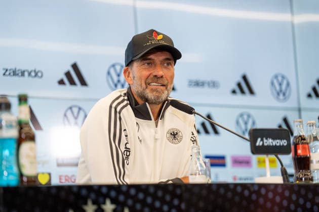 September 17, 2026, GER, UEFA Nations League 2026–2027 Nomination Press Conference with National Team Coach Jürgen Klopp; Jürgen Klopp, National Team Coach, Head Coach; Germany; laughing, in a good mood, grinning; gestures, facial expressions, emotions; Frankfurt DFB Campus, Frankfurt, Germany Copyright: xnordphotoxGmbHx xChristianxSchulzex