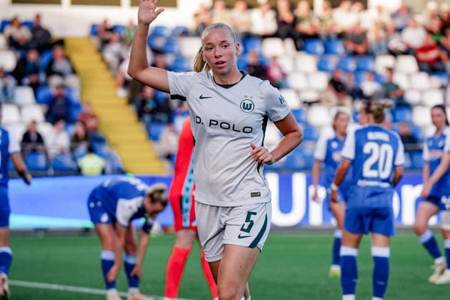 Germany Soccer Season 2026–2027, Google Pixel Women s Bundesliga, Matchday 5, TSG 1899 Hoffenheim vs. VfL Wolfsburg, Dietmar Hopp Stadium, Hoffenheim, Ella Peddemors, VfL Wolfsburg, 5 facial expressions, emotions, gestures, body language, emotions, Hoffenheim, Dietmar Hopp Stadium, Germany Copyright: xBennetxLongx