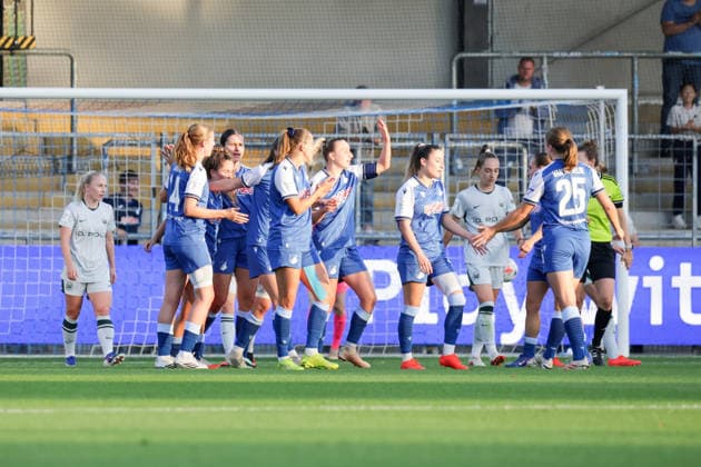 September 18, 2026, xgrfx, Soccer, Google Pixel, Women s Bundesliga, TSG Hoffenheim Women vs. VfL Wolfsburg, goal, Chiara Hahn, TSG Hoffenheim, Hoffenheim