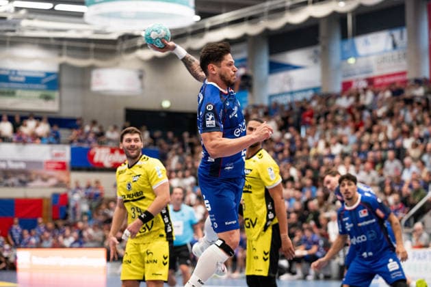 Csaba Leimeter, HBW Balingen Weilstetten, 55, taking another shot; HBW Balingen Weilstetten vs. TVB Stuttgart, GER, Opel 1 Handball Bundesliga, Championship, Matchday 5, 2026–2027 season, September 18, 2026, Eibner Press Photo: Andreas Ulmer, HBW Balingen Weilstetten vs. TVB Stuttgart, GER, Opel 1 Handball Bundesliga, Championship, Matchday 5, 2026–2027 season, September 18, 2026, Balingen Copyright: xEibner-Pressefoto AndreasxUlmerx EP_AUR