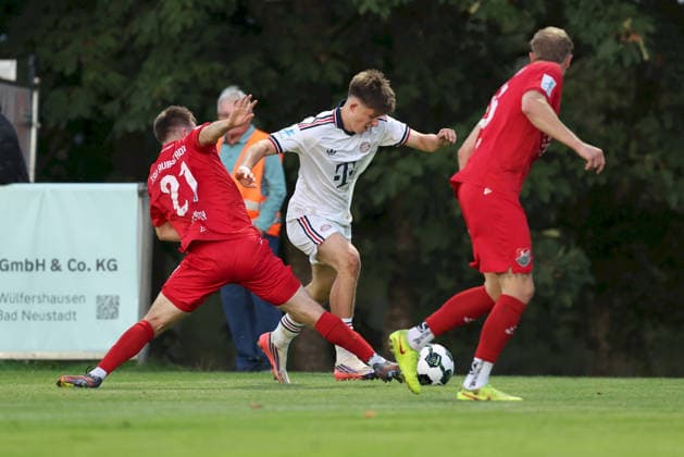 September 18, 2026, Men s Soccer, 2026–2027 Season, Bavarian Regional League, Matchday 10: TSV Aubstadt vs. FC Bayern Munich II, Egor Zelenskiy 21, TSV Aubstadt and Matous Srb 11, FC Bayern Munich II, Sulzfeld School Stadium, Aubstadt, NGN Arena, Bavaria, Germany