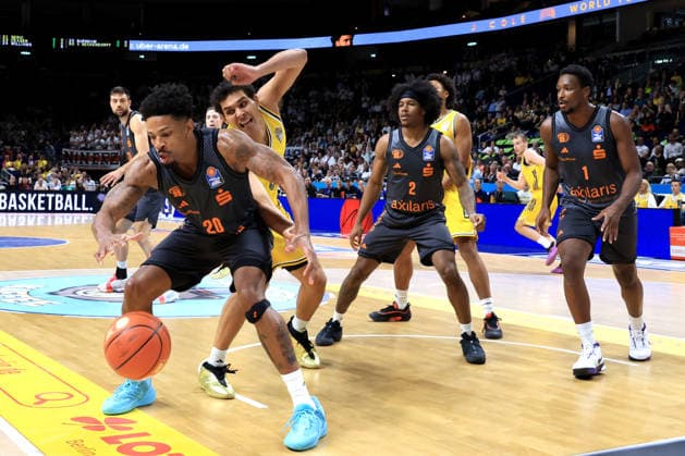 September 18, 2026, Germany, GER, DEU, Basketball, 1st Bundesliga, Day 1, 2026–2027 Season, Berlin, ALBA Berlin vs. Niners Chemnitz, BRANDON ANGEL ALBA Berlin 21, Jack Kayil ALBA Berlin 7, URALD KING Chemnitz 20, STEFAN SMITH Chemnitz 2, PHLANDROUS FLEMING JR Chemnitz 1 nordphoto GmbH Engler Berlin Uber Arena Federal State: Germany Copyright: xNordphotox xEnglerx