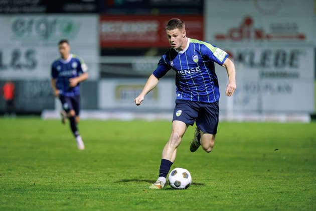September 18, 2026, xkwix, Soccer, Regionalliga West, SV Rödinghausen vs. FC Gütersloh, Häcker Wiehenstadion, Matchday 9, 2026–2027 Season, Justin Lukas, FC Gütersloh 22. DFB regulations prohibit any use of photographs as image sequences and or quasi-video. Photo: xKamilxWilkowskixPressefotoKochx, North Rhine-Westphalia, Germany