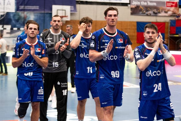 HBW Balingen Weilstetten, the players are disappointed, HBW Balingen Weilstetten vs. TVB Stuttgart, GER, Opel 1 Handball Bundesliga, Championship, Matchday 5, 2026–2027 Season, September 18, 2026, Eibner Press Photo: Andreas Ulmer, HBW Balingen Weilstetten vs. TVB Stuttgart, GER, Opel 1 Handball Bundesliga, Championship, Matchday 5, 2026–2027 Season, September 18, 2026, Balingen Copyright: xEibner-Pressefoto AndreasxUlmerx EP_AUR