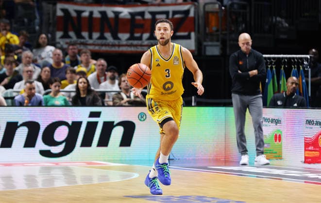 Jordan Ford with the ball - Single frame, cutout, action, sports, basketball, BBL, Bundesliga, Men s Division 1, Matchday, 2026-2027 season, September 18, 2026, ALBA Berlin vs. Niners Chemnitz 99ers