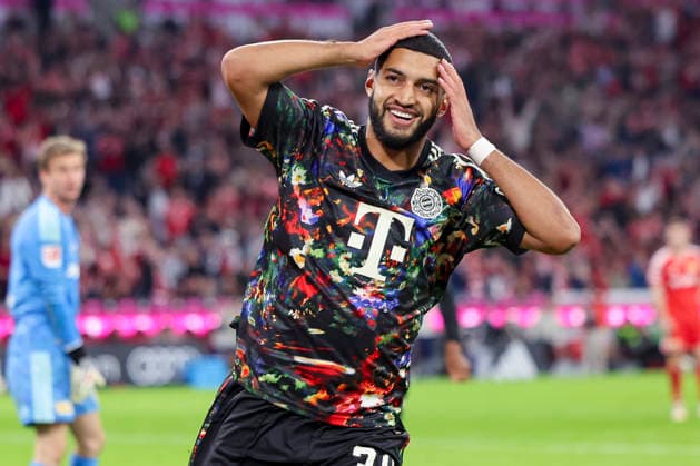 Ismael Saibari of FC Bayern Munich celebrates his goal to make it 5–0 during the Bundesliga match between FC Bayern Munich and 1. FC Union Berlin, Allianz Arena on September 18, 2026, in Munich, Germany. Photo by Marco Steinbrenner, DeFodi Images. Ismael Saibari of FC Bayern Munich celebrates after scoring his team’s fifth goal during the Bundesliga match between FC Bayern Munich and 1. FC Union Berlin at Allianz Arena on September 18, 2026, in Munich, Germany. Photo by Marco Steinbrenner, DeFodi Images. DFB and DFL regulations prohibit any use of photographs as image sequences and or quasi-video. Photo by Marco Steinbrenner, DeFodi Images.