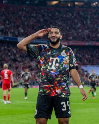 Soccer, Men s, 2026–2027 Season, Bundesliga 1, Matchday 4, FC Bayern Munich vs. FC Union Berlin, Ismael Saibari (Bayern Munich), Celebrating the 5–0 goal, September 18, 2026, Copyright: xMatthiasxKochx
