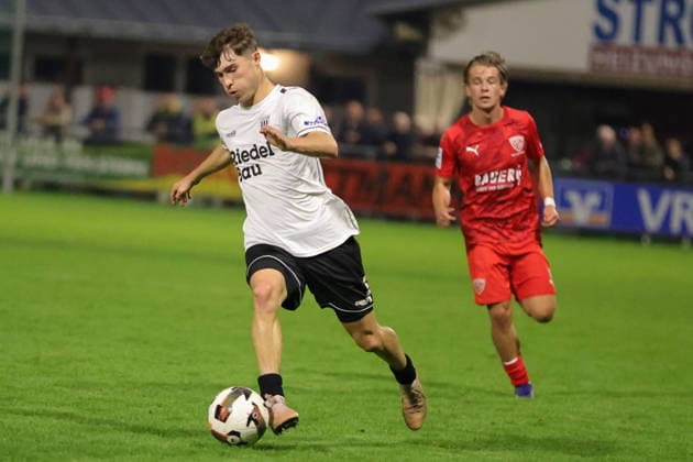 September 18, 2026, Soccer, Men s, 2026–2027 Season, Bavarian Regional League, Matchday 10: TSV Buchbach vs. FC Schweinfurt 05, Lauris Bausenwein (FC Schweinfurt 05), 21 goals ahead of Philipp Zimmerer (TSV Buchbach), 19, Buchbach SMR Arena, Bavaria, Germany