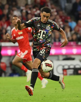 September 18, 2026, Matchday 4, Bundesliga 1, FC Bayern Munich vs. Union Berlin, Allianz Arena, Munich, Soccer, Sports, Pictured: Jamal Musiala, FC Bayern Munich. DFL regulations prohibit any use of photographs as image sequences and or quasi-video.